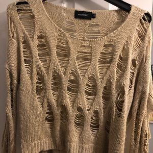 MINK PINK shredded sweater